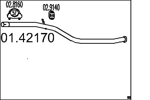 MTS Kipufogócső 01.42170_MTS