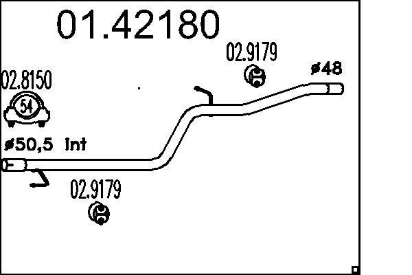 MTS Kipufogócső 01.42180_MTS