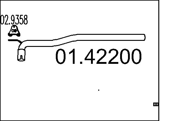 MTS Kipufogócső 01.42200_MTS