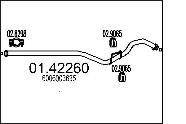 MTS Kipufogócső 01.42260_MTS