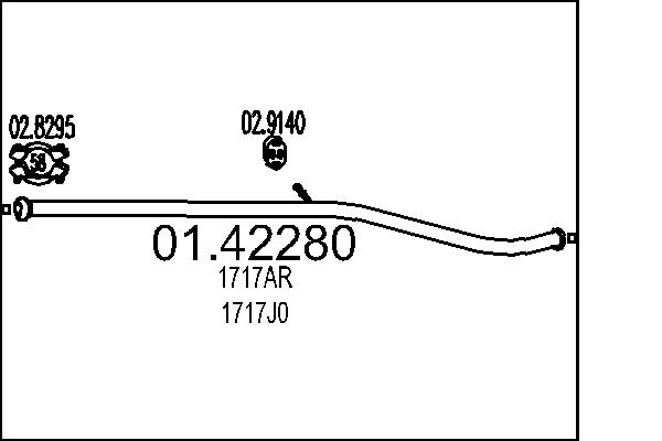 MTS Kipufogócső 01.42280_MTS