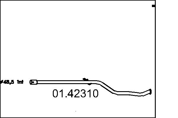 MTS Kipufogócső 01.42310_MTS