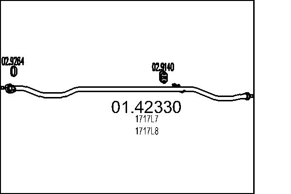 MTS Kipufogócső 01.42330_MTS