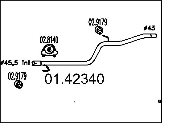 MTS Kipufogócső 01.42340_MTS