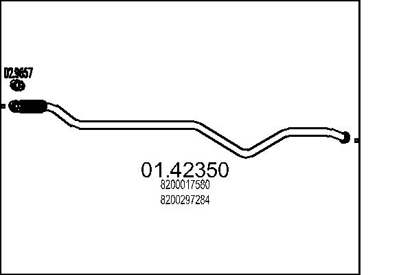 MTS Kipufogócső 01.42350_MTS