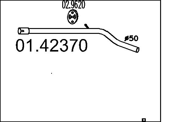 MTS Kipufogócső 01.42370_MTS