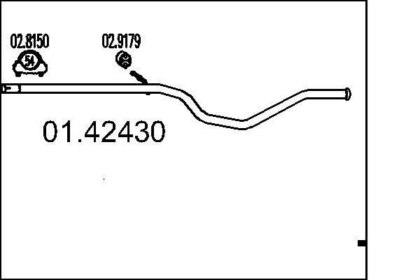 MTS Kipufogócső 01.42430_MTS