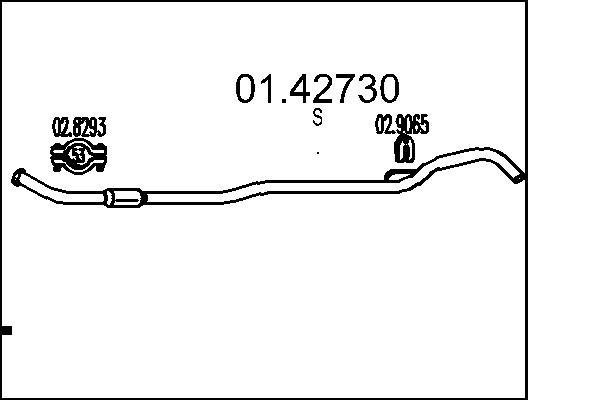 MTS Kipufogócső 01.42730_MTS