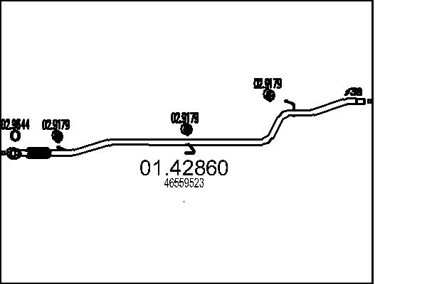 MTS Kipufogócső 01.42860_MTS