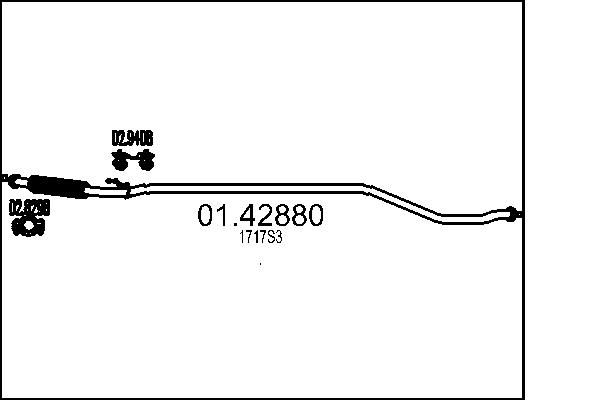 MTS Kipufogócső 01.42880_MTS