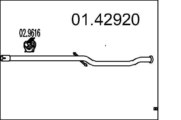 MTS Kipufogócső 01.42920_MTS