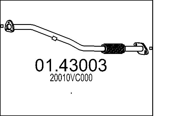 MTS Kipufogócső 01.43003_MTS