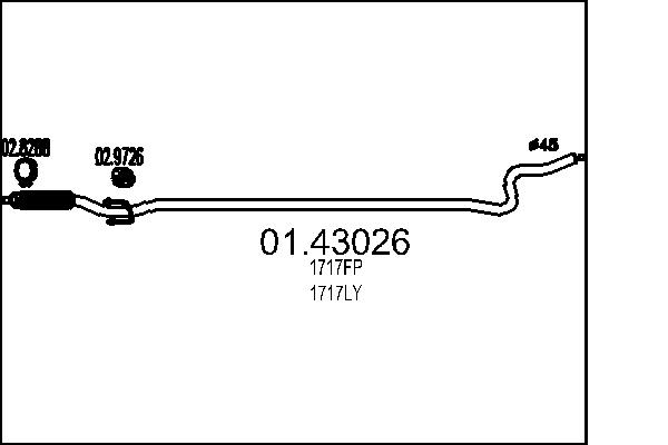 MTS Kipufogócső 01.43026_MTS