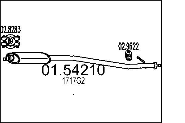 MTS Kipufogódob, középső 01.54210_MTS