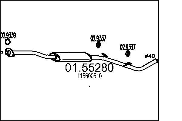 MTS Kipufogódob, középső 01.55280_MTS