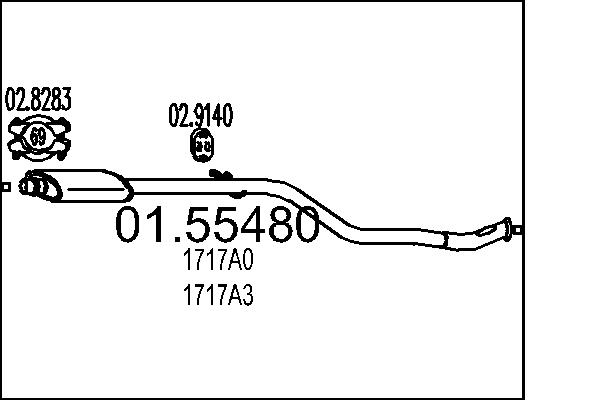 MTS Kipufogódob, középső 01.55480_MTS