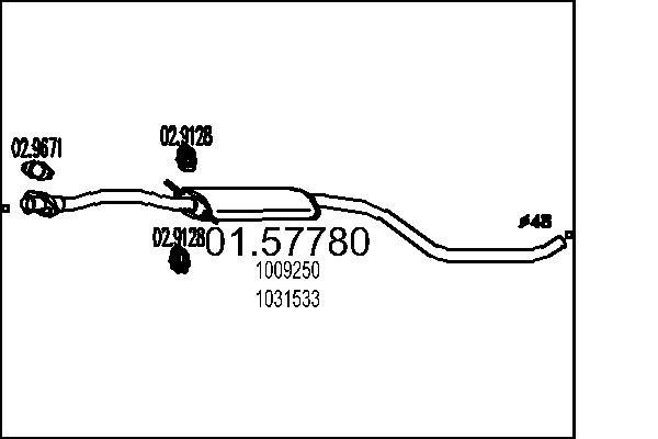 MTS Kipufogódob, középső 01.57780_MTS