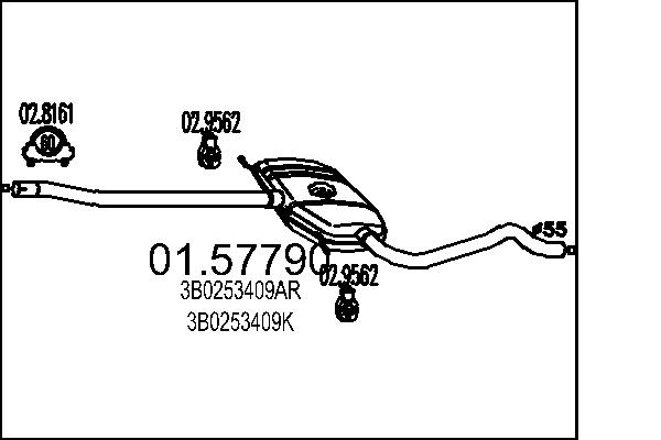 MTS Kipufogódob, középső 01.57790_MTS