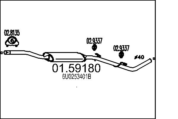 MTS Kipufogódob, középső 01.59180_MTS