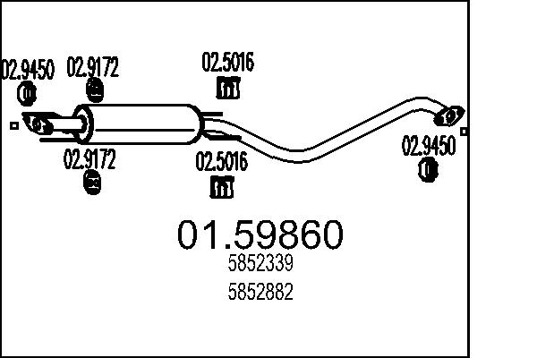 MTS Kipufogódob, középső 01.59860_MTS