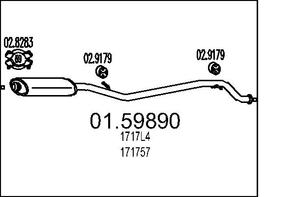 MTS Kipufogódob, középső 01.59890_MTS