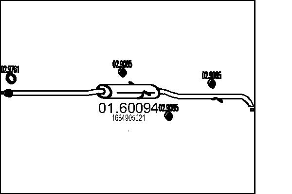 MTS Kipufogódob, hátsó 01.60094_MTS