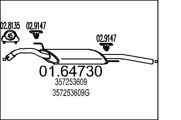 MTS Kipufogódob, hátsó 01.64730_MTS