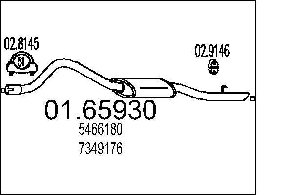 MTS Kipufogódob, hátsó 01.65930_MTS