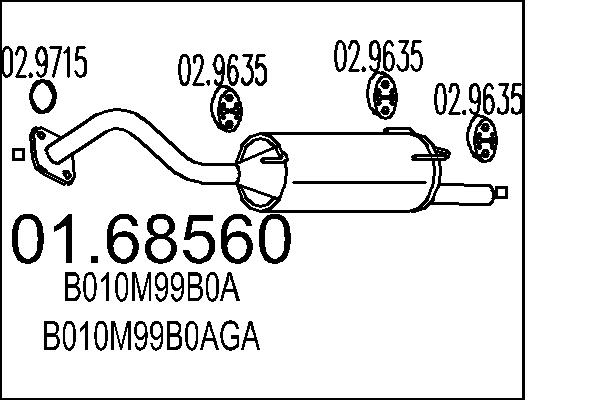 MTS Kipufogódob, hátsó 01.68560_MTS