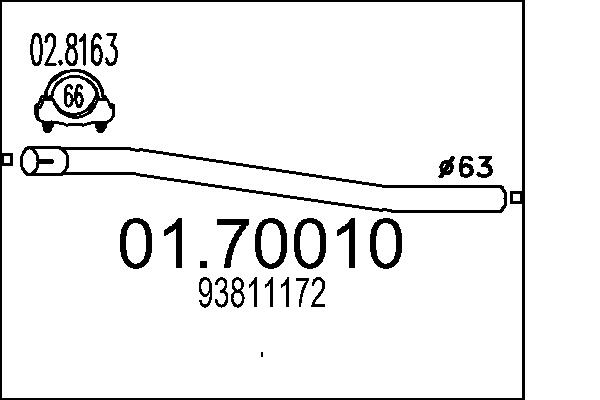 MTS Kipufogócső 01.70010_MTS