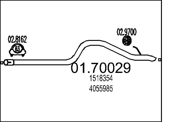 MTS Kipufogócső 01.70029_MTS