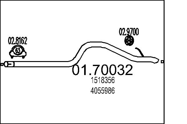 MTS Kipufogócső 01.70032_MTS