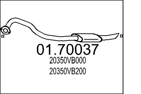 MTS Kipufogócső 01.70037_MTS