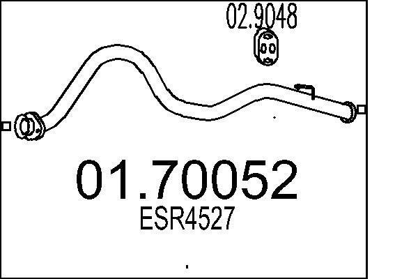 MTS Kipufogócső 01.70052_MTS