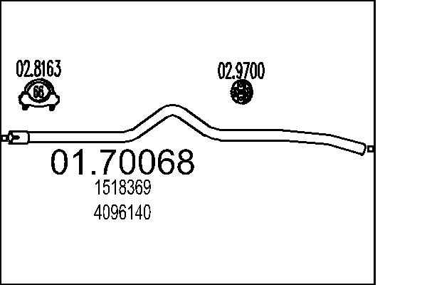 MTS Kipufogócső 01.70068_MTS