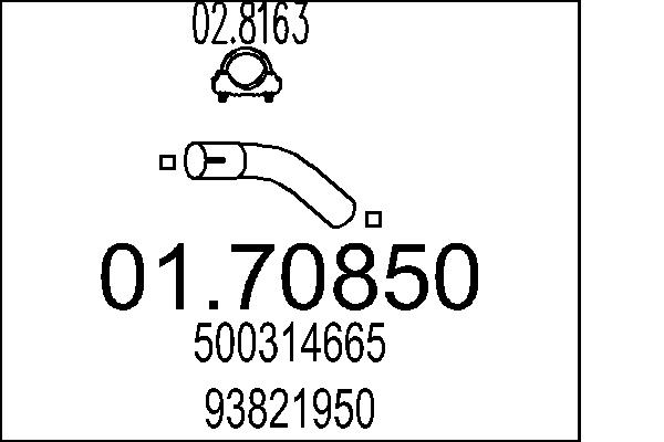MTS Kipufogócső 01.70850_MTS