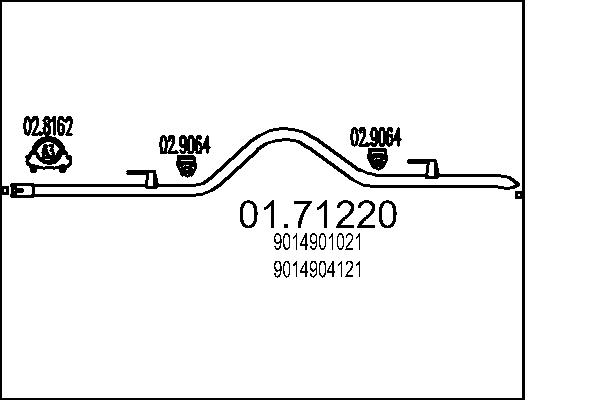 MTS Kipufogócső 01.71220_MTS