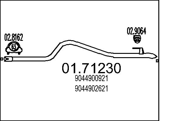 MTS Kipufogócső 01.71230_MTS