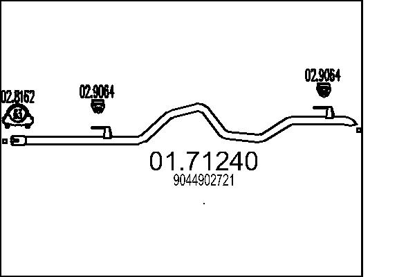 MTS Kipufogócső 01.71240_MTS