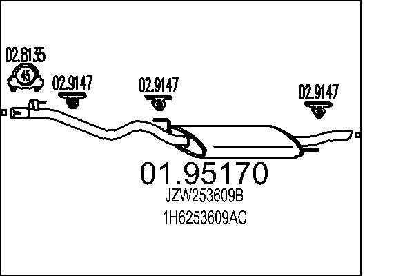 MTS Kipufogódob, hátsó 01.95170_MTS