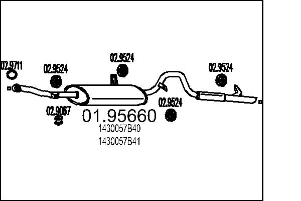 MTS Kipufogódob, hátsó 01.95660_MTS