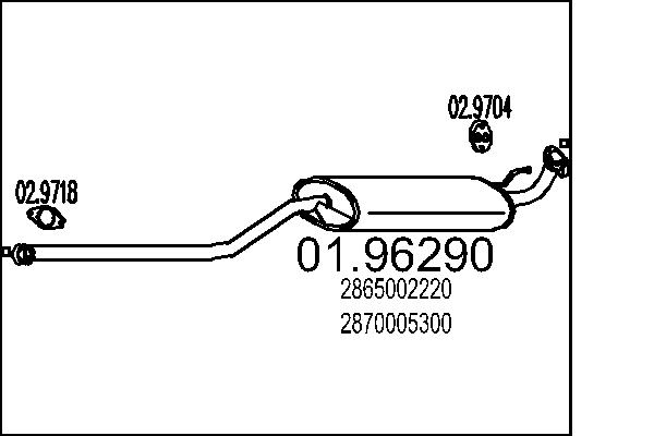 MTS Kipufogódob, hátsó 01.96290_MTS