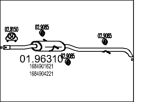 MTS Kipufogódob, hátsó 01.96310_MTS