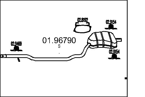 MTS Kipufogódob, hátsó 01.96790_MTS