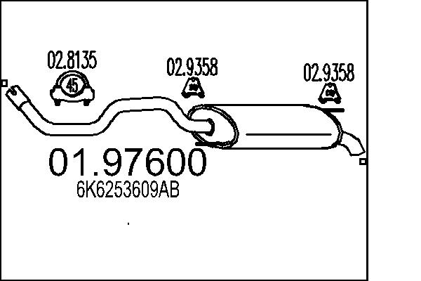 MTS Kipufogódob, hátsó 01.97600_MTS