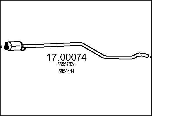 MTS Részecskeszűrő, kipufogó 17.00074_MTS