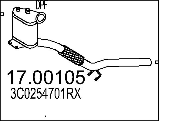 MTS Részecskeszűrő, kipufogó 17.00105_MTS