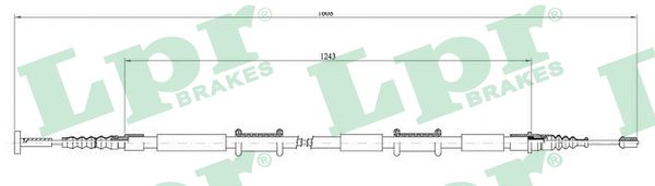 LPR Kézifék bowden C0026B_LPR