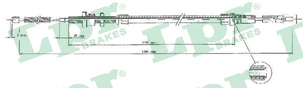 LPR Kézifék bowden C0091B_LPR