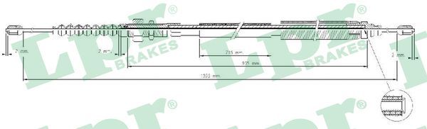 LPR Kézifék bowden C0116B_LPR